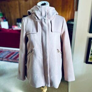 ZARA Pink Rose Zipped Short Parka Coat – S